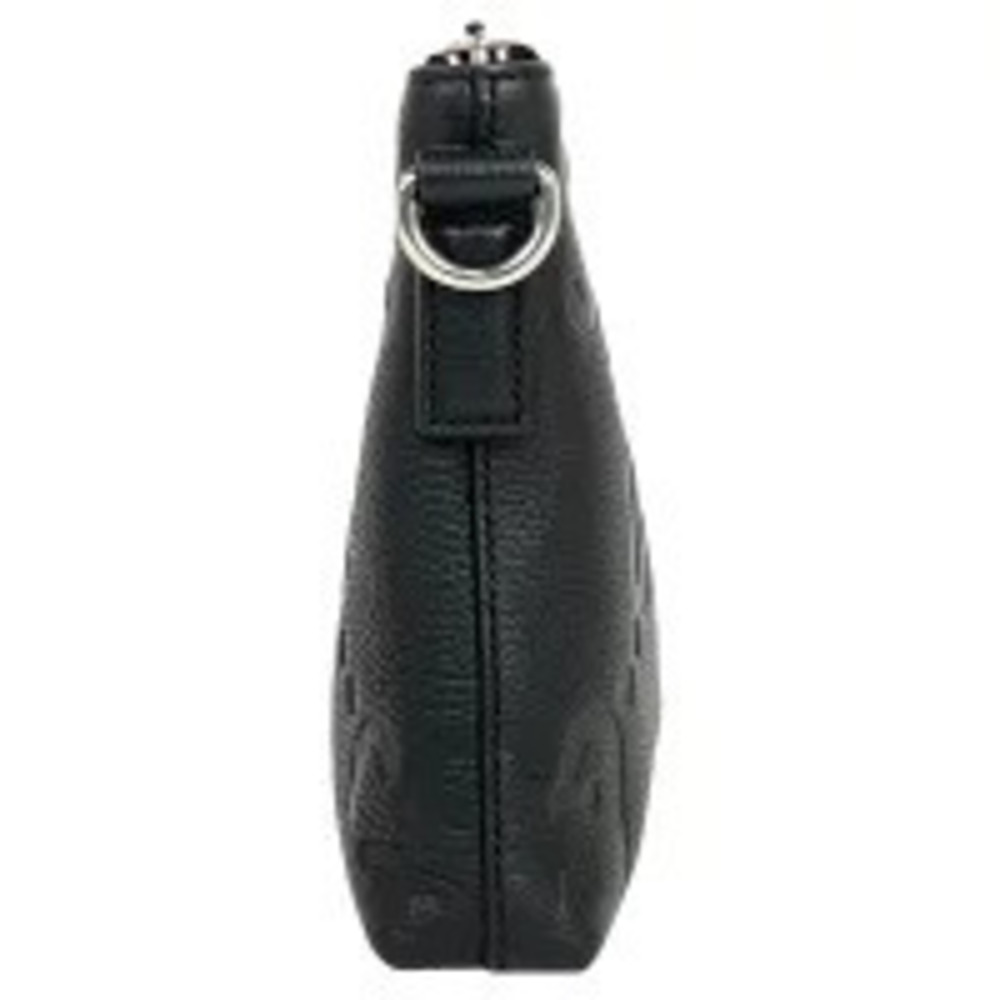 Gucci GG Shoulder Clutch Bag Black Leather Messenger Jumbo Black